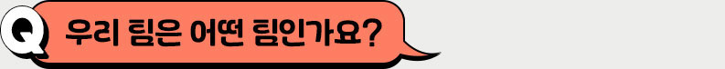 우리 팀은 어떤 팀인가요?